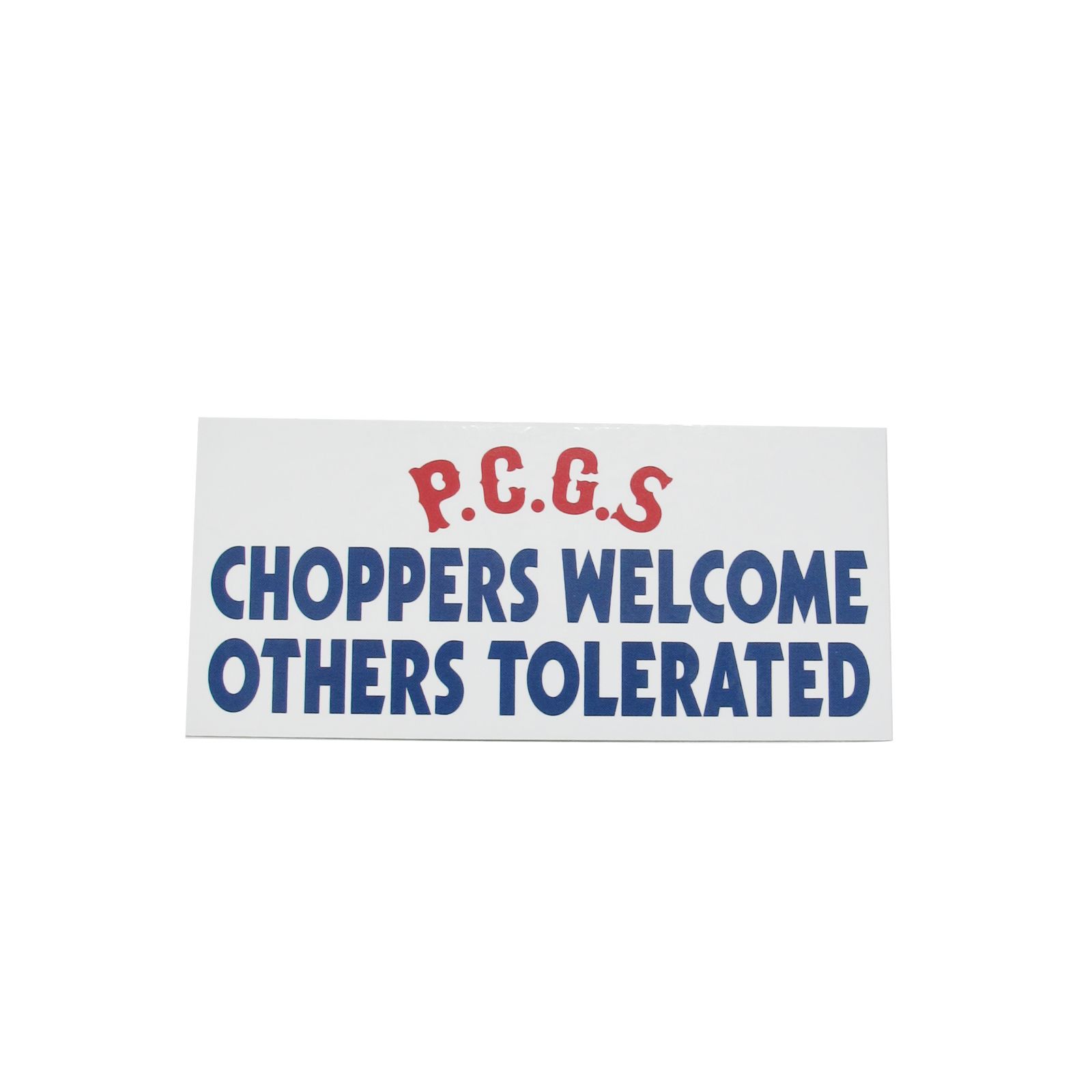 CHOPPERS WELCOME STICKER (WHITE) / ロゴステッカー