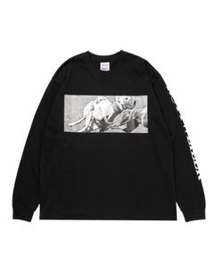 DOGRACE LS TEE (BLACK) / フォト プリント ロング スリーブ Tシャツ