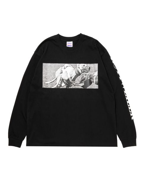 DOGRACE LS TEE (BLACK) / フォト プリント ロング スリーブ Tシャツ