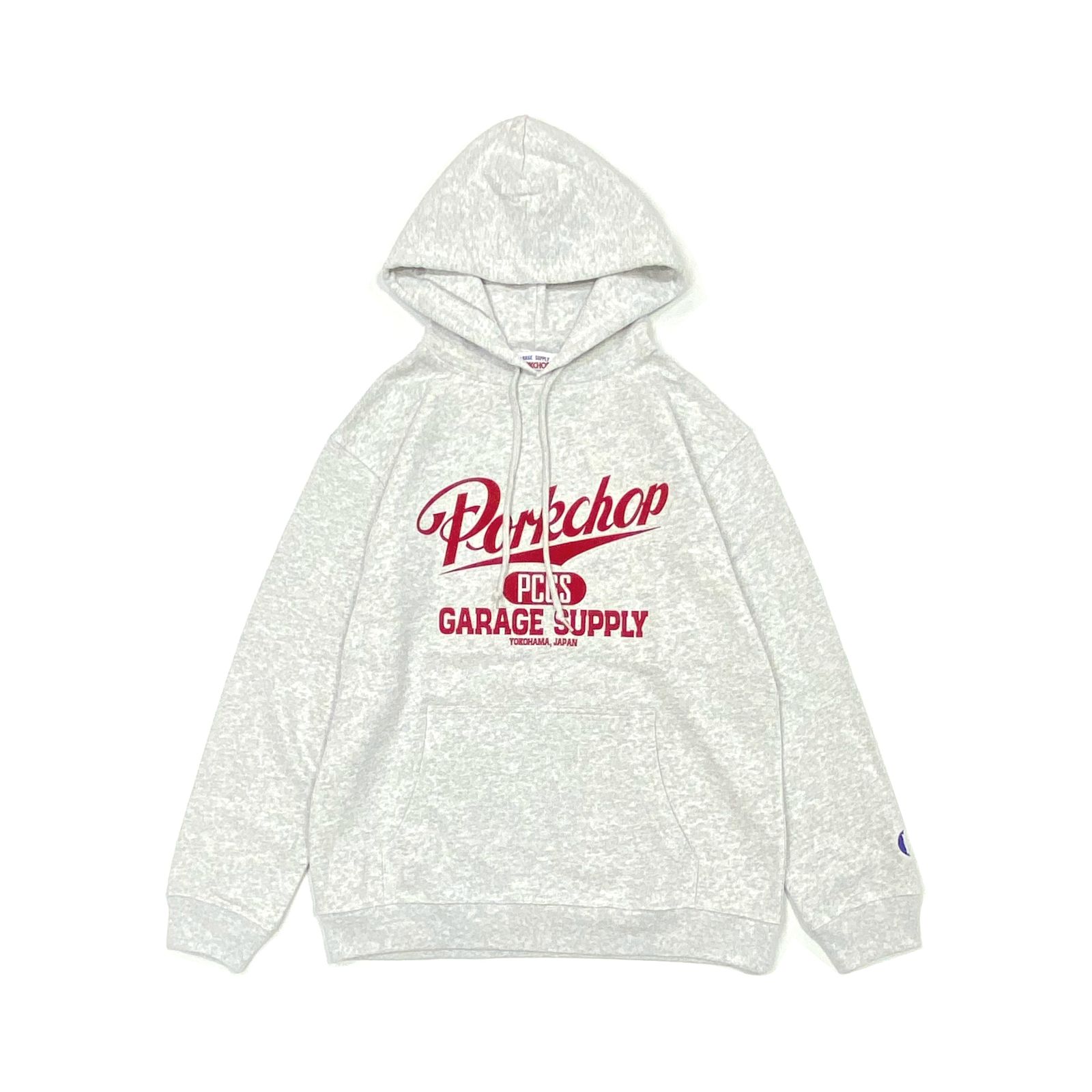 SCRIPT COLLEGE HOODIE (ASH) / カレッジロゴ スウェットパーカー