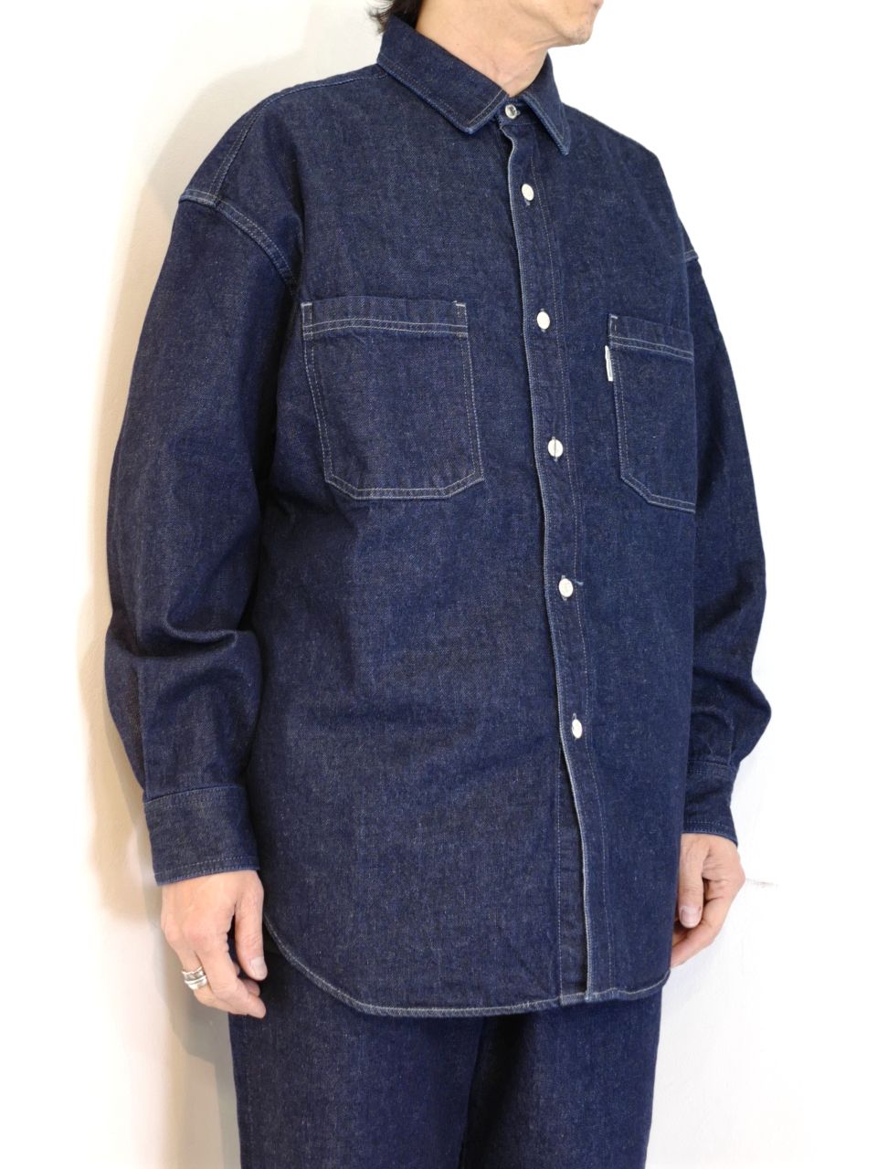 COOTIE PRODUCTIONS - Denim Work Shirt (INDIGO 1WASH) / デニム