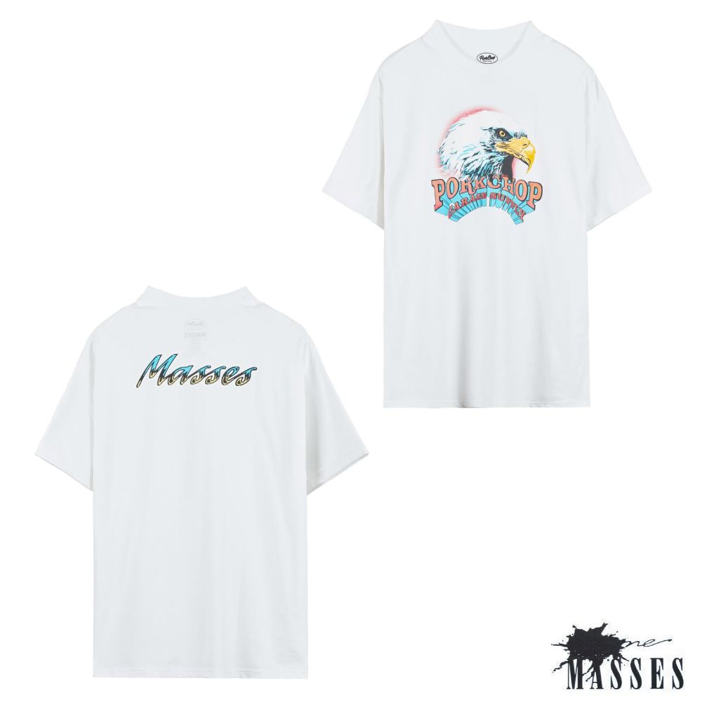 【ラスト1点】T-SHIRT EAGLE (×MASSES) (WHITE) / マシス コラボレーション Tシャツ