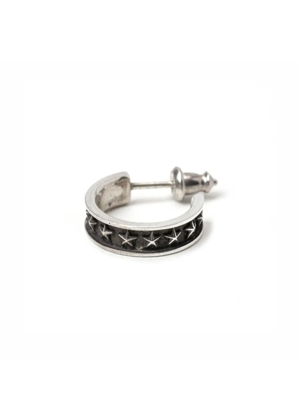 SILVER STAR ROLL PIERCE (SILVER) / シルバー スター ロール ピアス