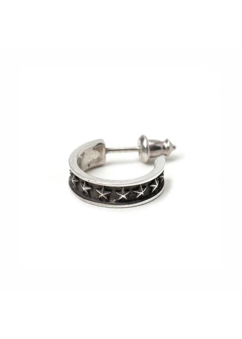 SILVER STAR ROLL PIERCE (SILVER) / シルバー スター ロール ピアス