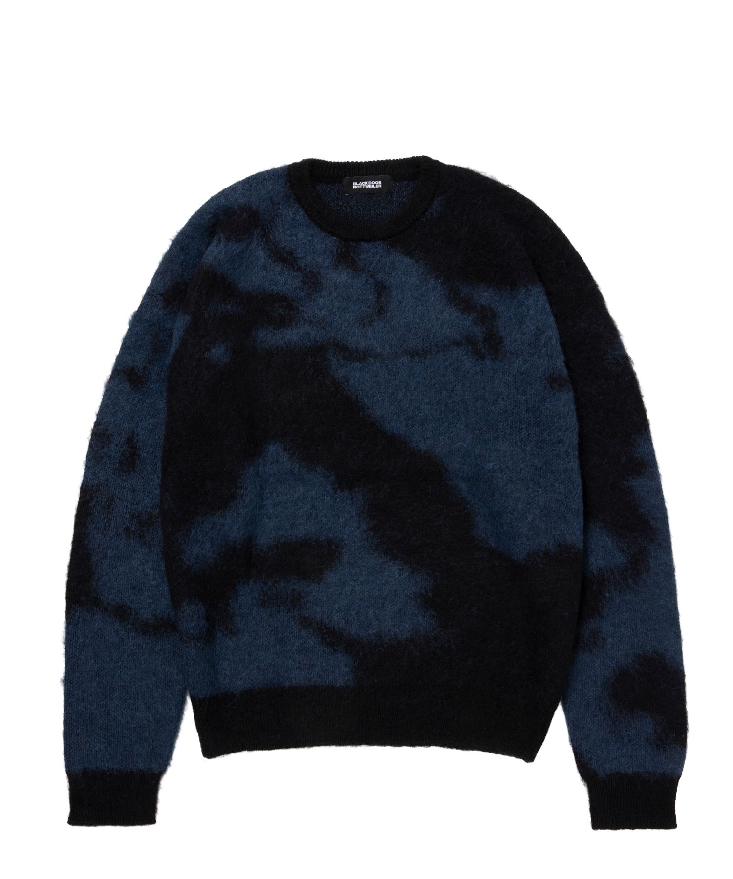 ROTTWEILER - R9 PAINTED KNIT (BLACK) / クルーネック モヘア