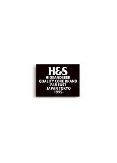 H&S STICKER (L) (BLACK) / ロゴステッカー (Lサイズ)