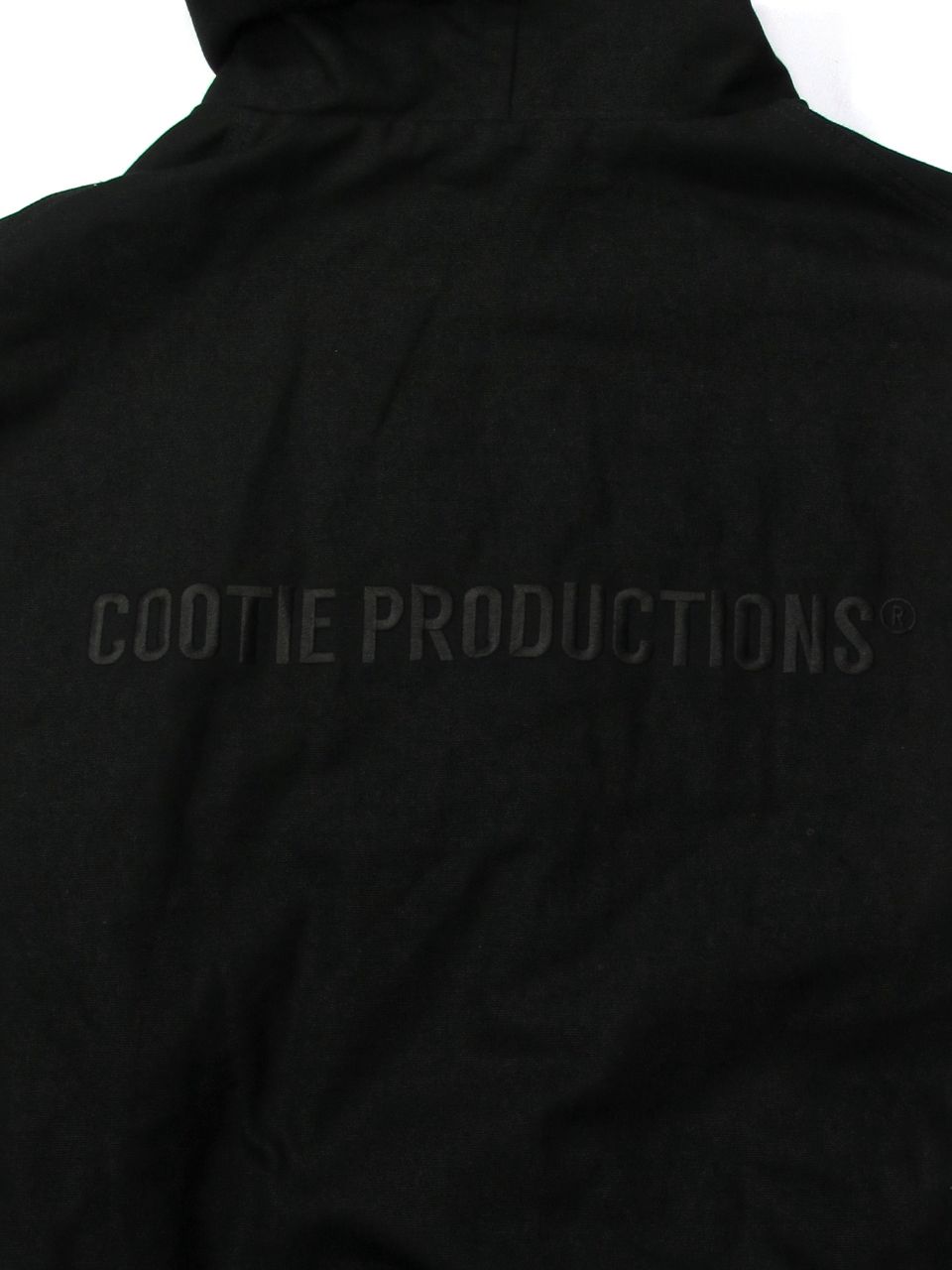 COOTIE PRODUCTIONS - OX HOODIE BLOUSON (BLACK/BLACK) / ロゴ刺繍