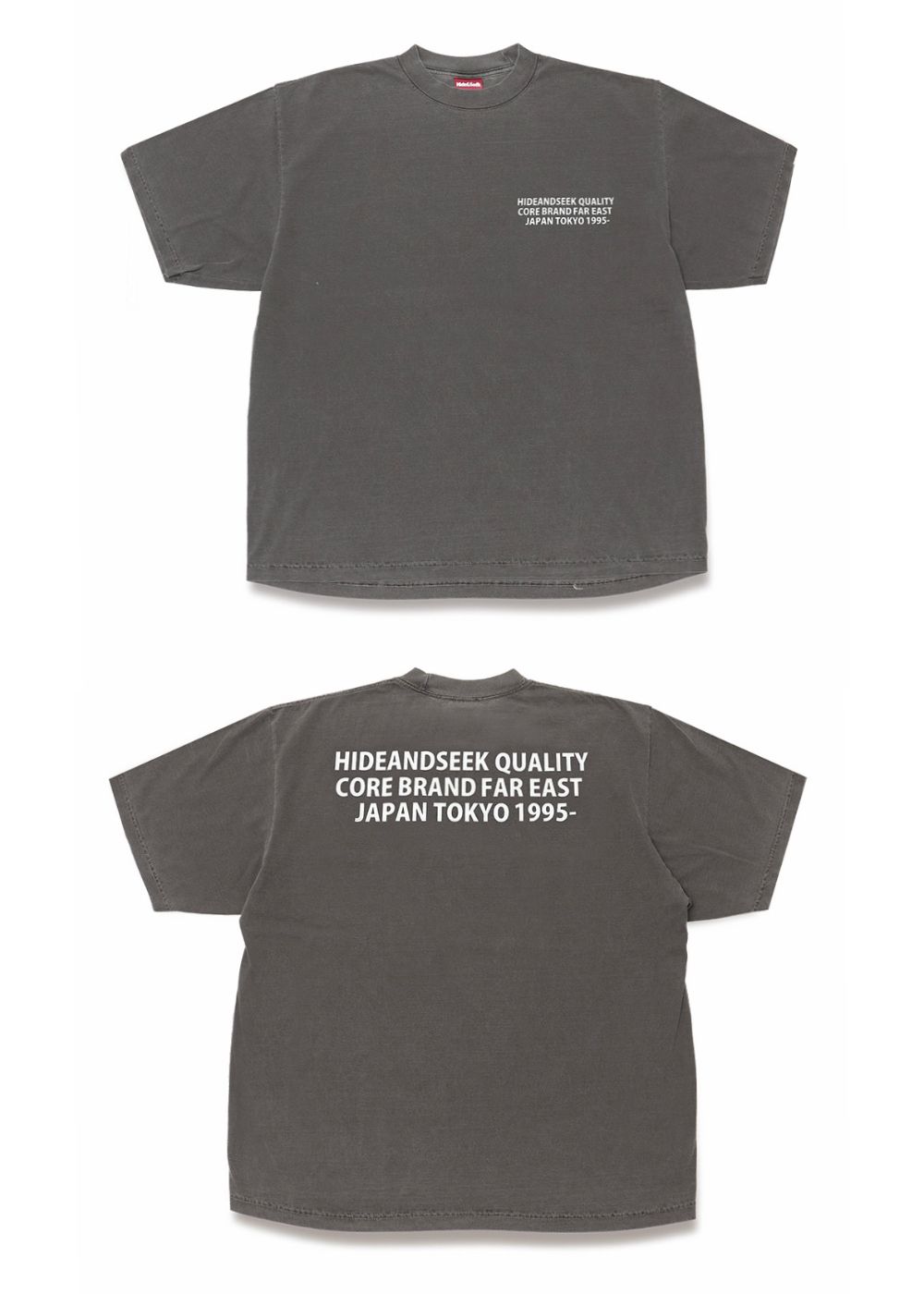 HIDE AND SEEK - Logo S/S Tee-2 BigSilhouette (BLACK