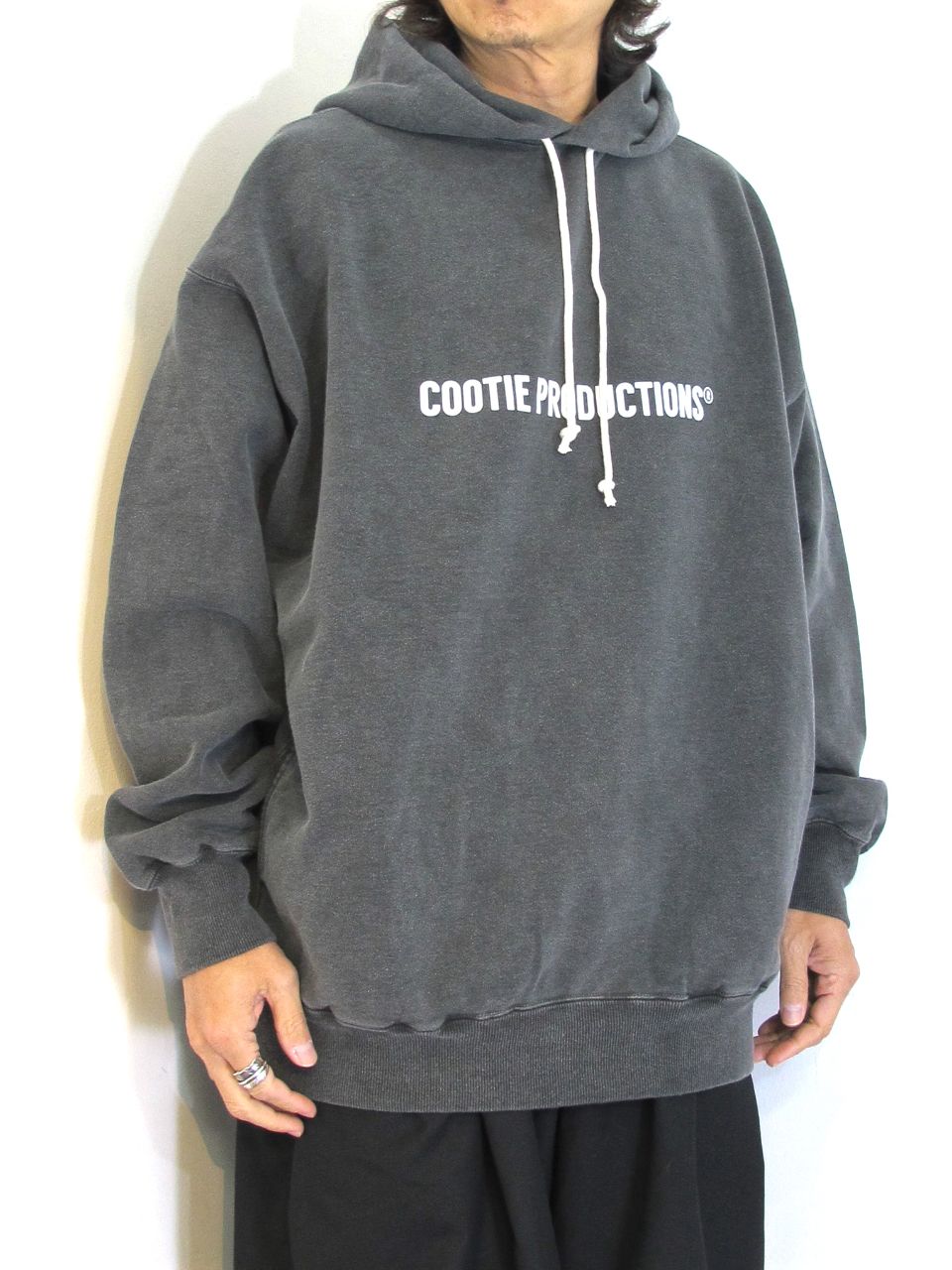 COOTIE PRODUCTIONS - PIGMENT DYED SWEAT HOODIE (BLACK