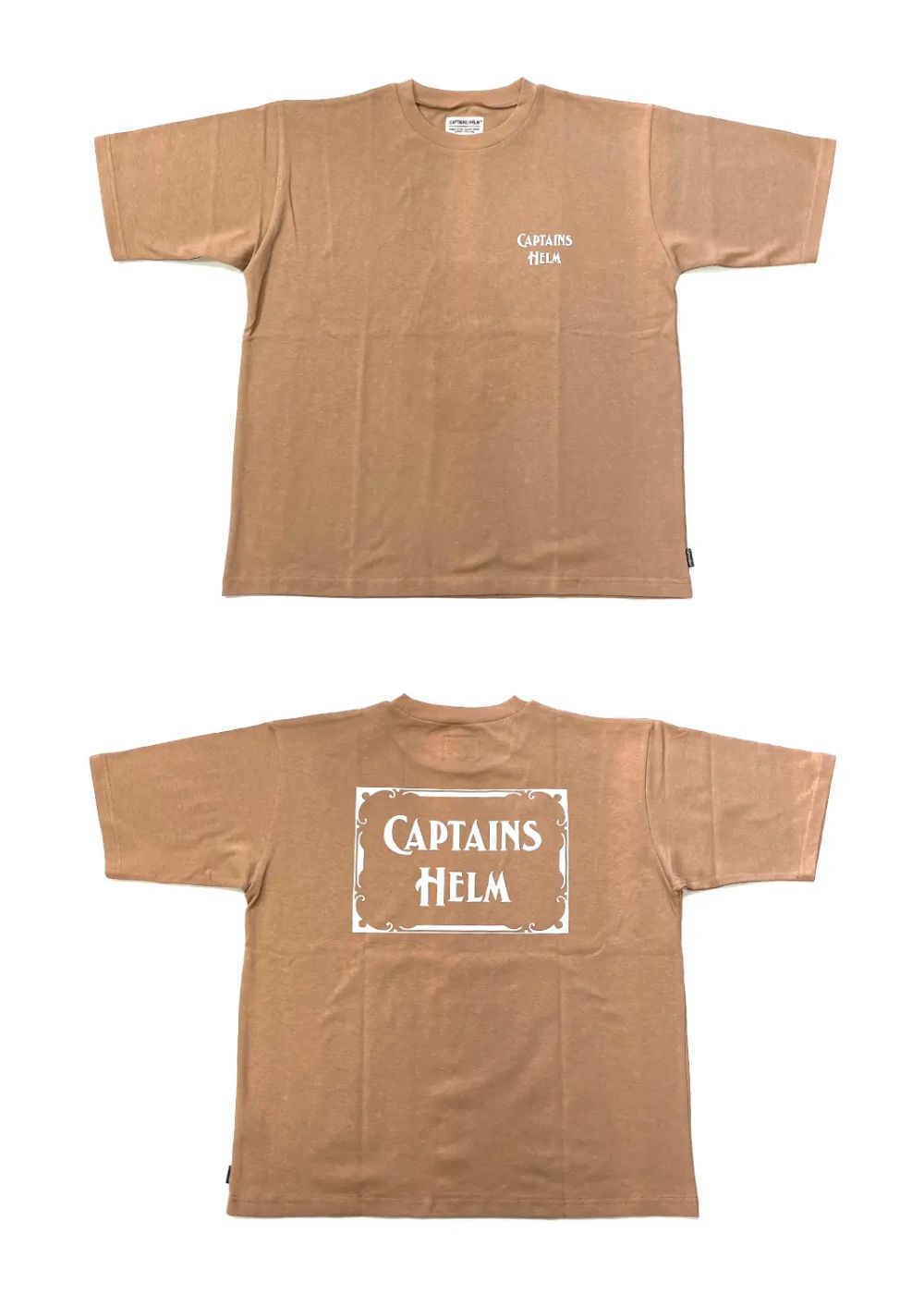 【ラスト1点】LOGO&MASK TEE (BEIGE) / ロゴ&マスク プリントTee