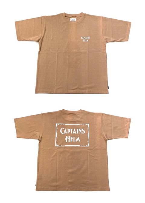 【ラスト1点】LOGO&MASK TEE (BEIGE) / ロゴ&マスク プリントTee