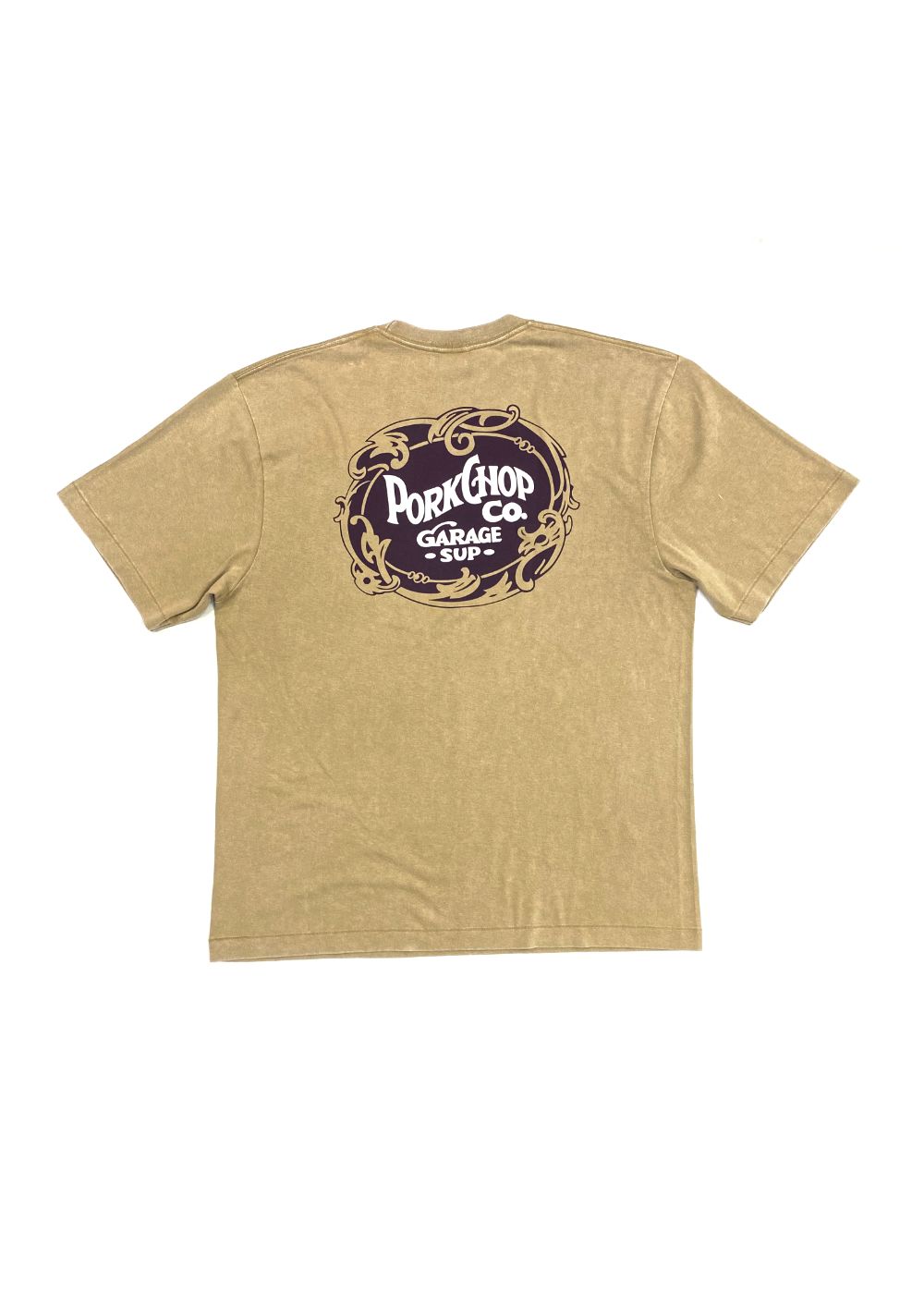 F LEAF LOGO TEE (FADE BEIGE) / リーフ ロゴ Tシャツ