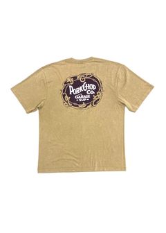 F LEAF LOGO TEE (FADE BEIGE) / リーフ ロゴ Tシャツ