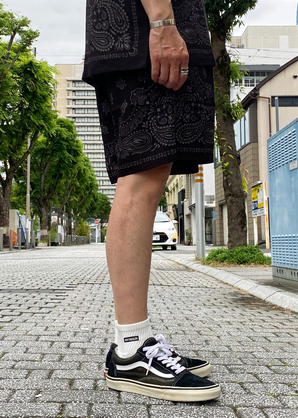 Bandana Shorts (BLACK) / オリジナル バンダナ柄 ショーツ / セットアップ可能