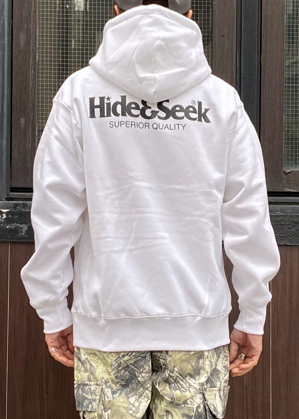 Logo Hooded Sweat Shirt-2 (WHITE) / ロゴ スウェット パーカー