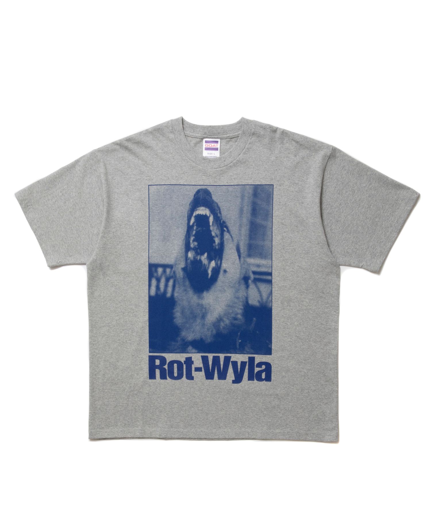 ROTTWEILER - DOG PHOTO TEE (GRAY) / フォト プリント Tシャツ