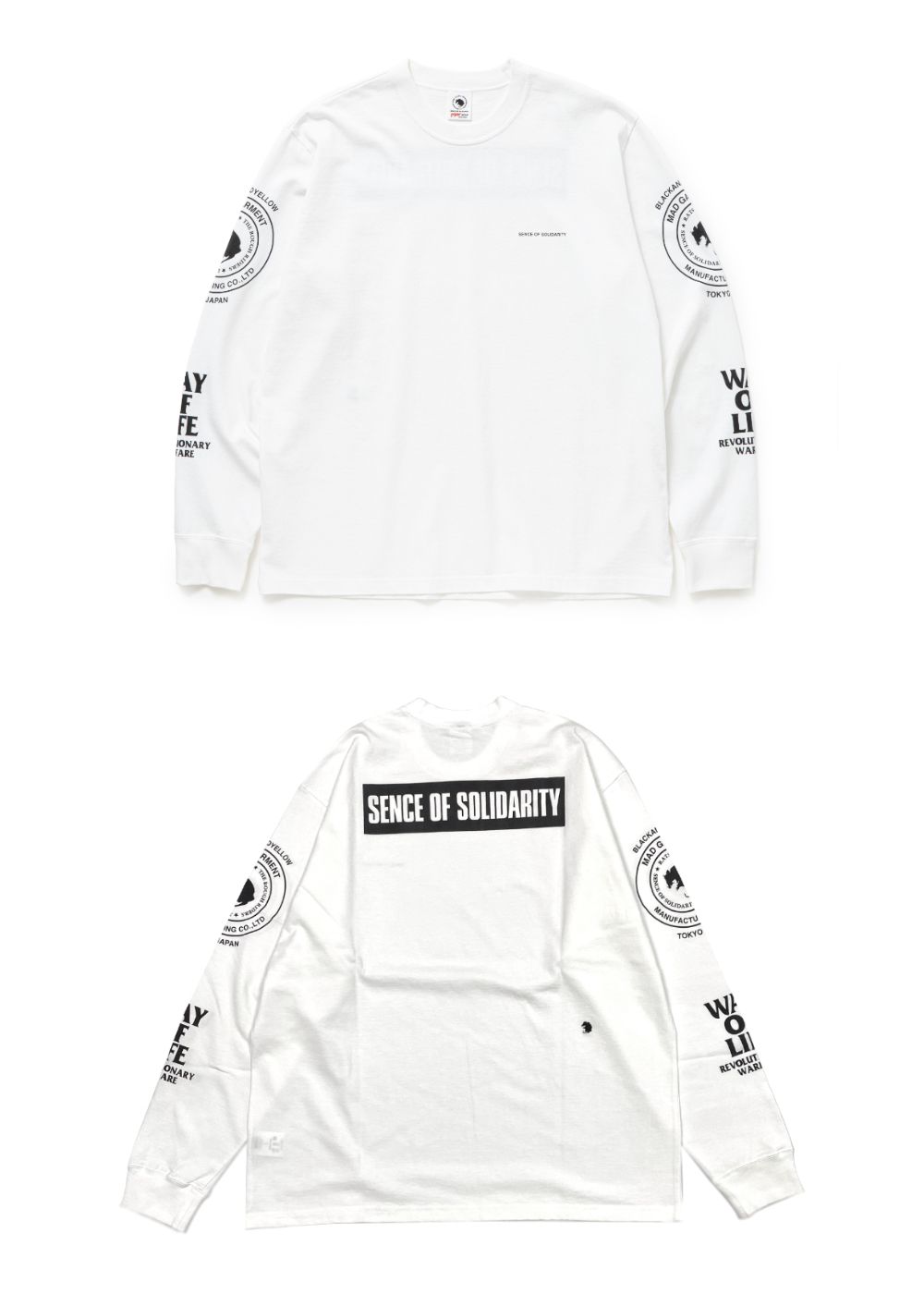 RATS TWO WHEEL L/S TEE 長袖 Tシャツ ロンT M RATS - TWO WHEEL L/S TEE (WHITE) / 2ウィール ロング Tシャツ