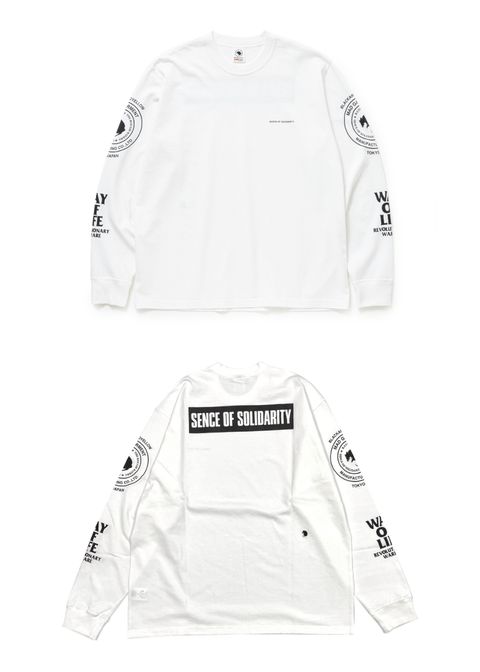 TWO WHEEL L/S TEE (WHITE) / 2ウィール ロング Tシャツ