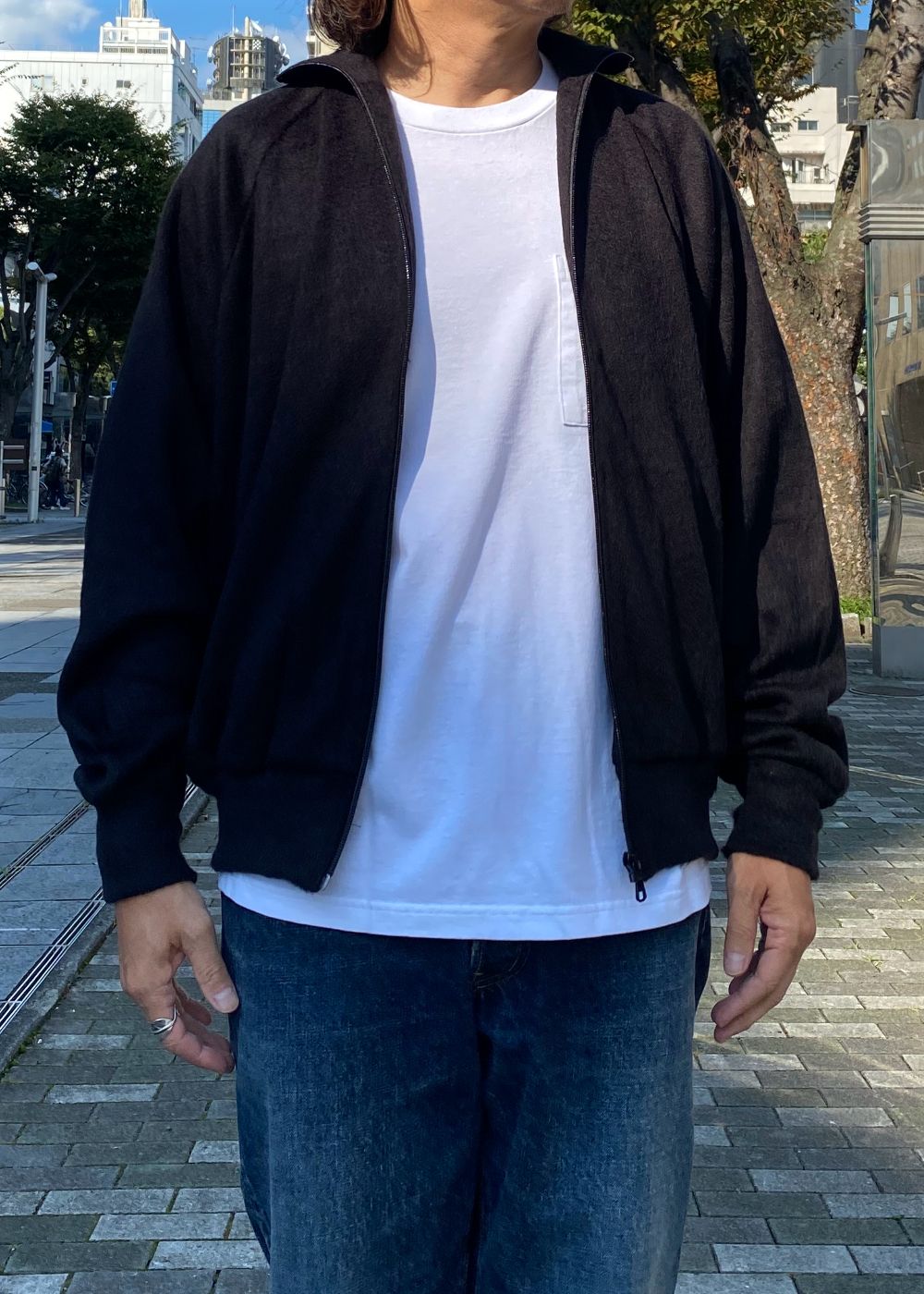 A.Wool Shaggy Track Jacket (BLK) /  ウール シャギー トラック ジャケット