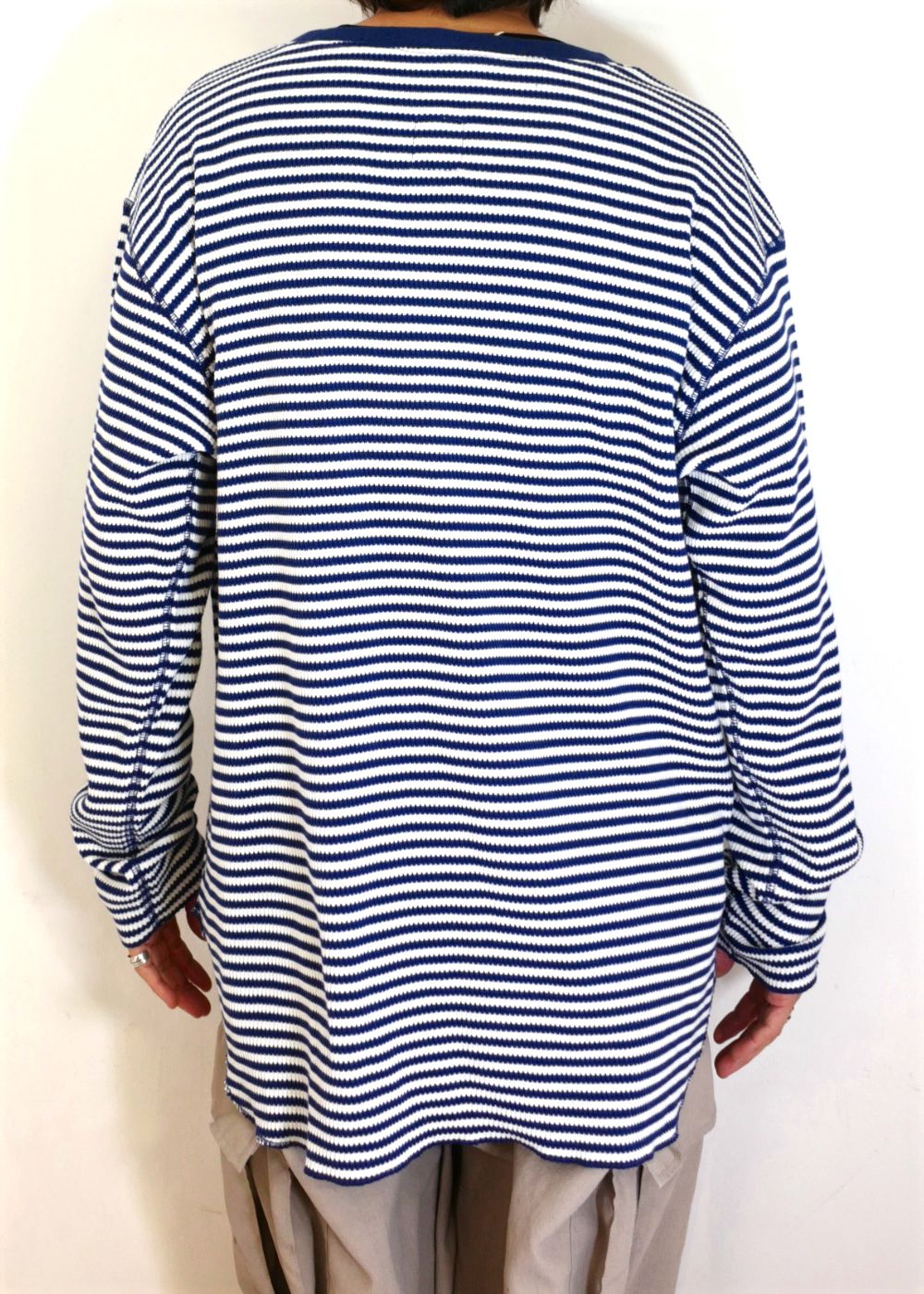 Miller Ex.THERMAL T "KILMER" (NAVY) / ×ミラー コラボ ボーダー サーマル