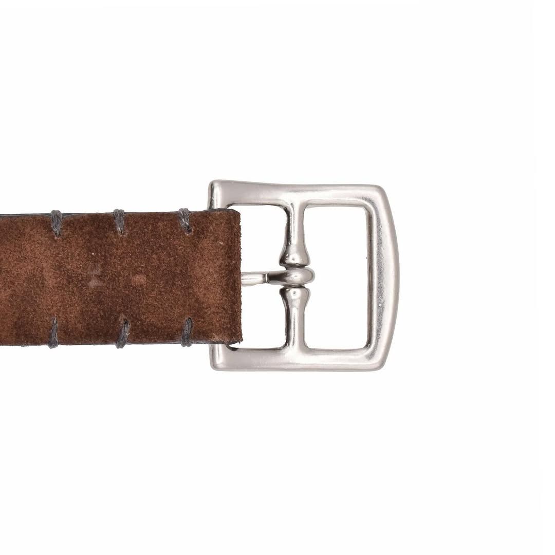 【ラスト1点】Suede Leather Belt (DBR)  / スウェード レザーベルト