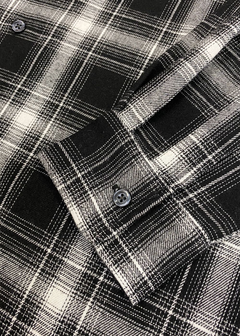 Ombre Check L/S Shirt (BLACK) / オンブレ チェック シャツ
