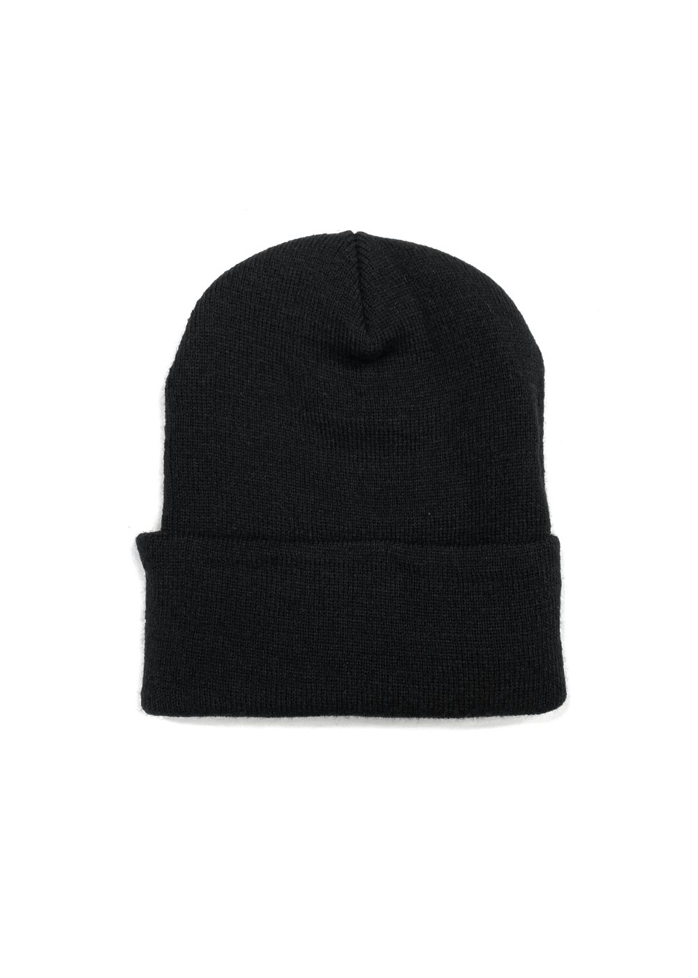 HIDE AND SEEK - THE H&S KNIT CAP (BLACK) / ロゴ刺繍 コットンニット