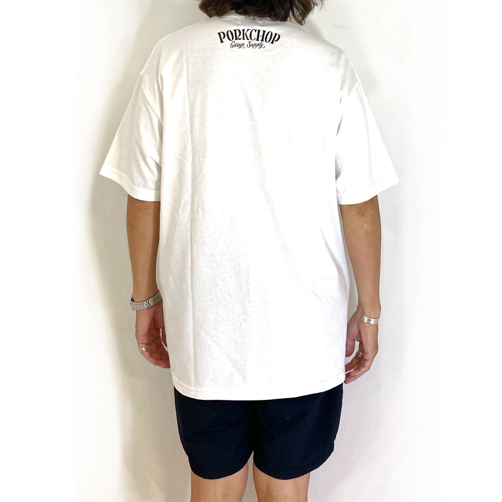 PORKCHOP GARAGE SUPPLY - PORK FRONT TEE 25 (WHITE) / ポーク