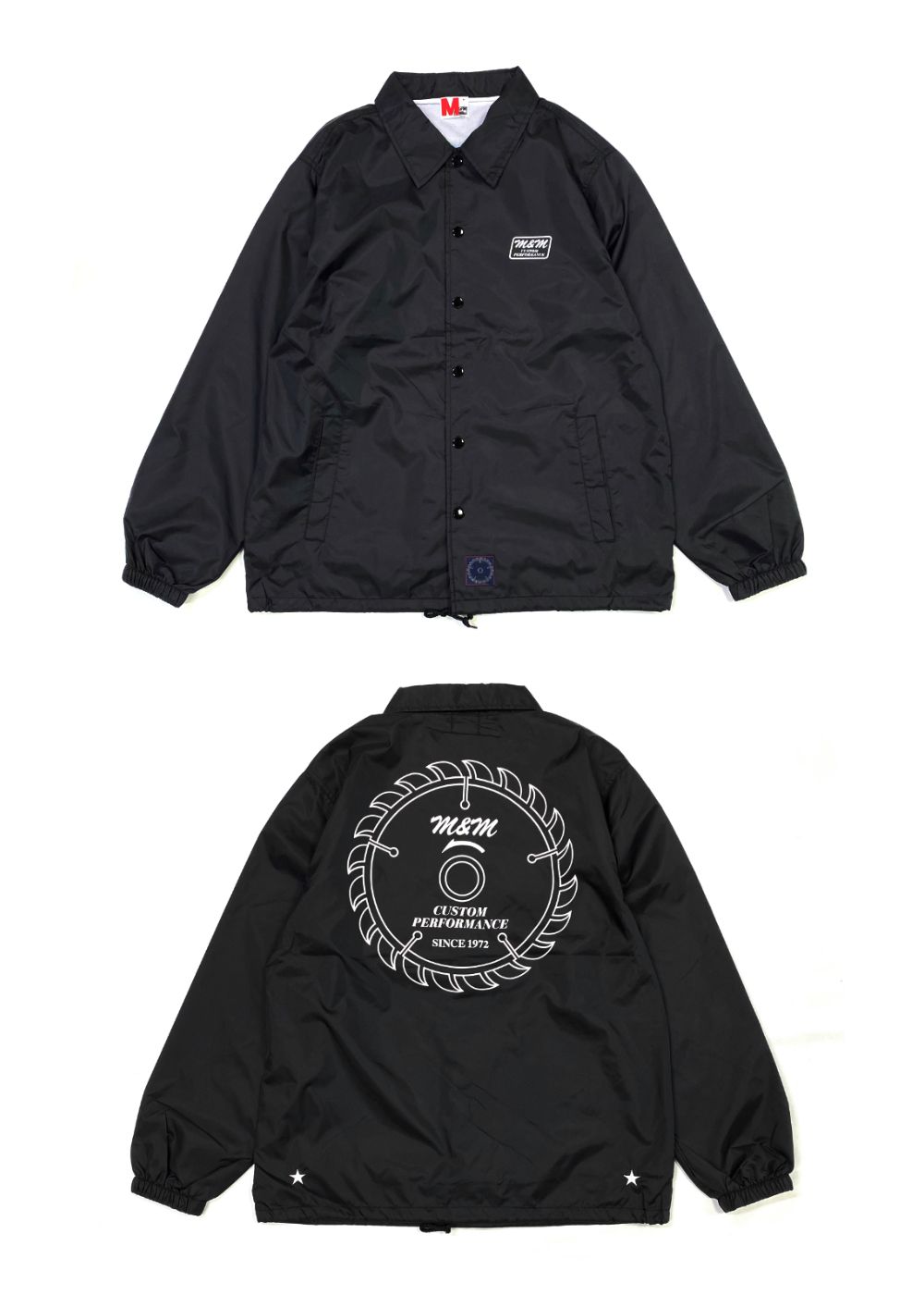 Coach Jacket (BLACK) / プリント コーチジャケット
