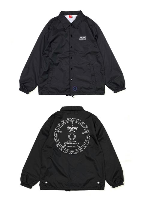 Coach Jacket (BLACK) / プリント コーチジャケット