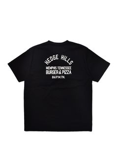 Hedge Hills Burger Shop T-SH (BLK) / オリジナル プリント ポケット Tシャツ