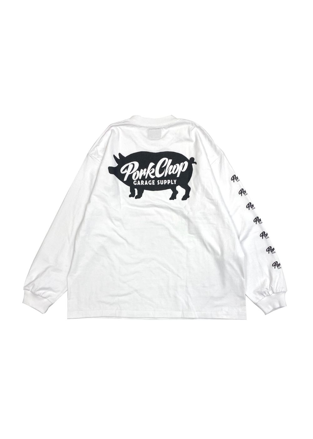 SCRIPT PORK L/S TEE (WHITE) / スクリプト ロゴ L/S Tシャツ