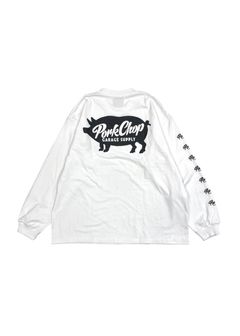 SCRIPT PORK L/S TEE (WHITE) / スクリプト ロゴ L/S Tシャツ