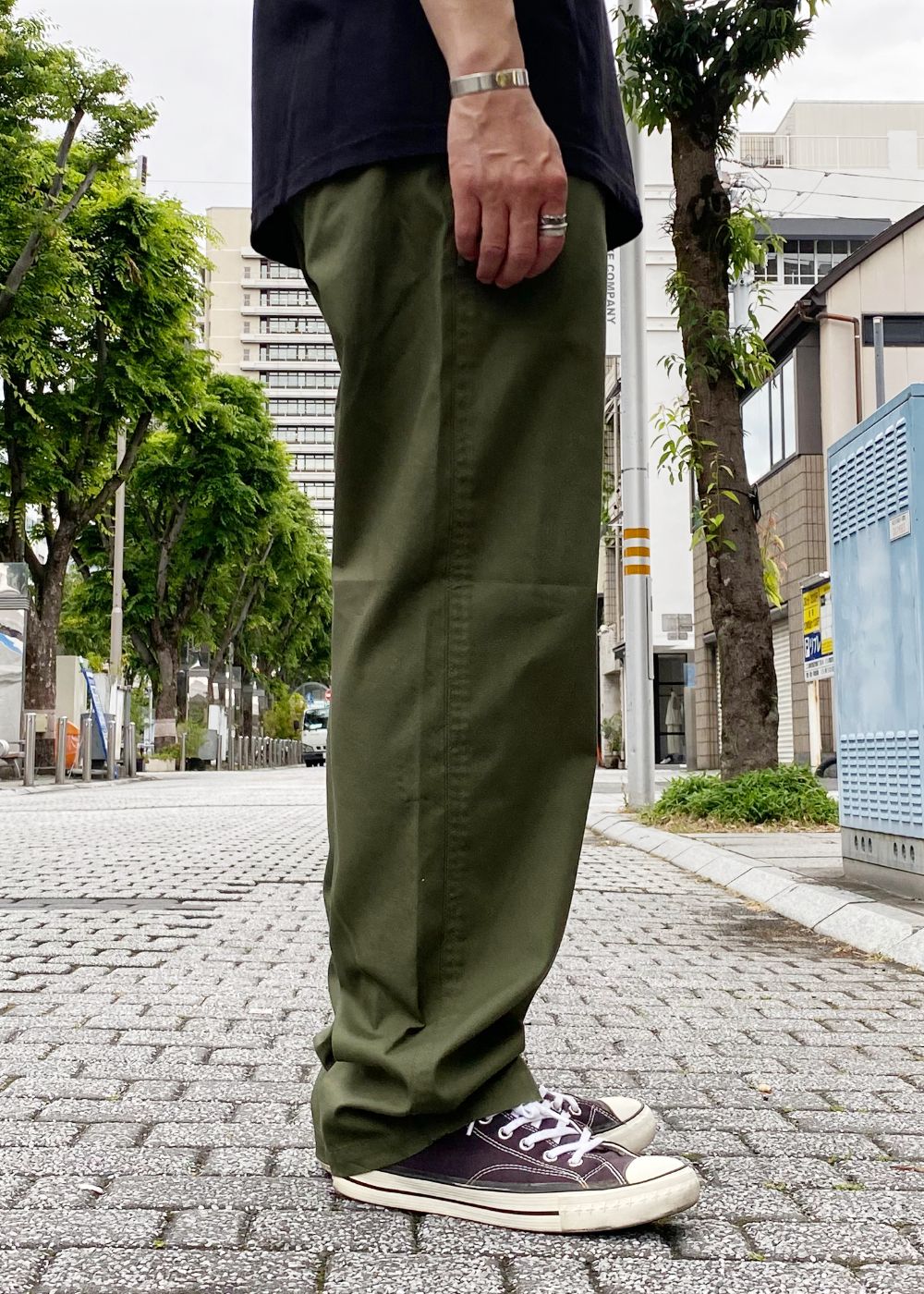 COTTON EASY PANTS (KHAKI) / コットン イージー パンツ