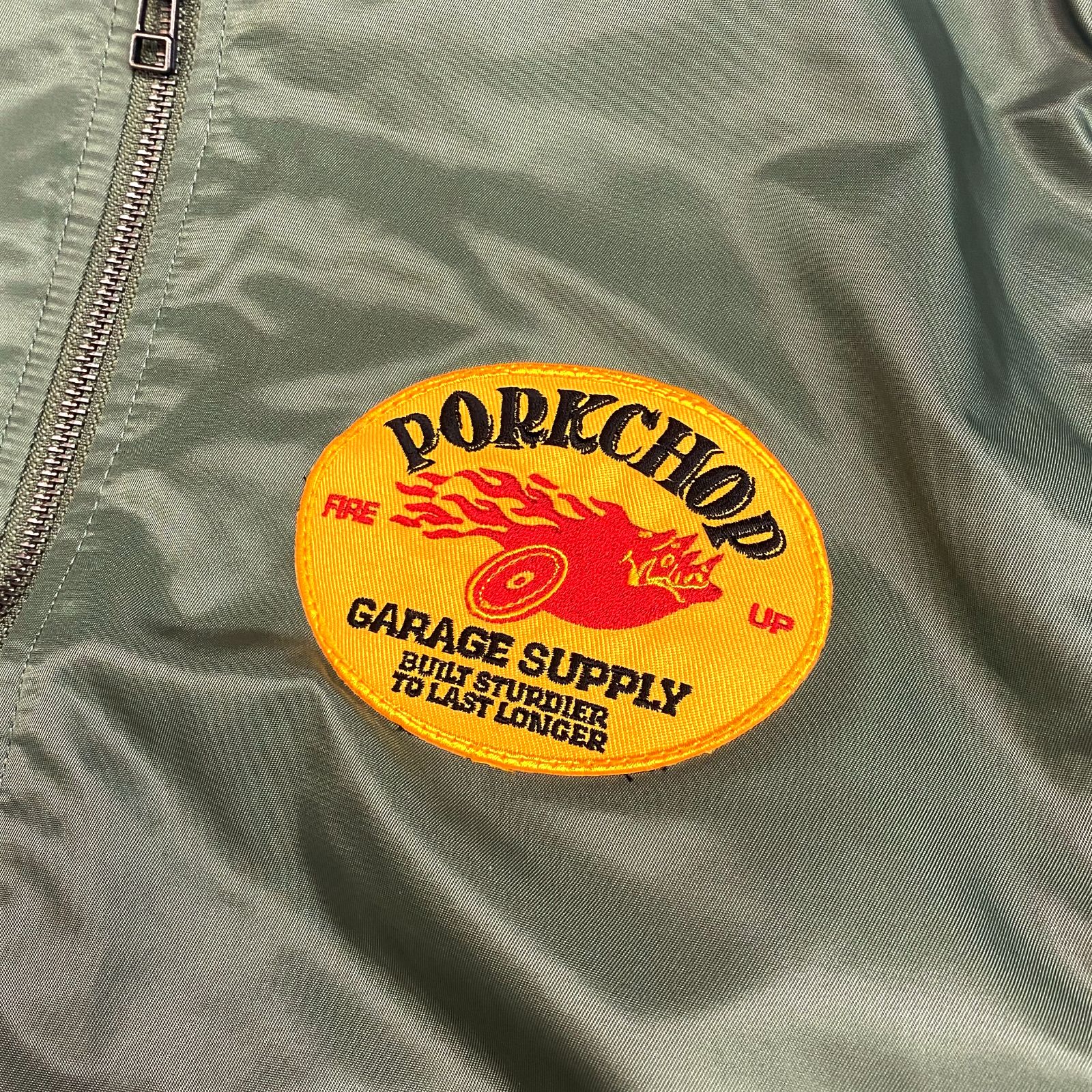 FIRE UP MA-1 JACKET  (OLIVE) / ワッペン MA-1