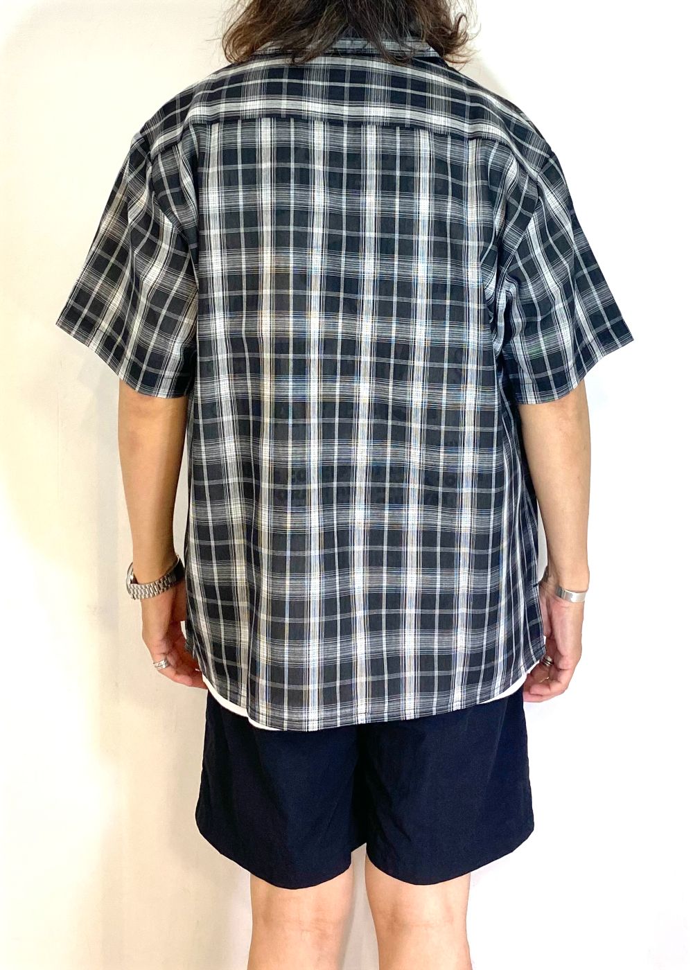 Check S/S Shirt (BLACK) / チェック シャツ