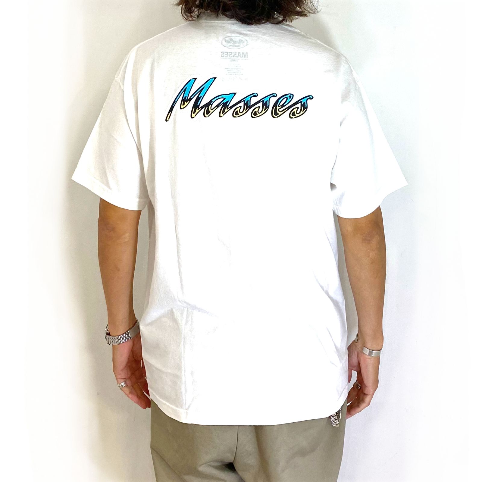 ポークチョップ ロンT WHITE Mサイズ キムタク マシス ラッツ ポークチョップ Tシャツ WHITE BLUE M ラッツ マシス キムタク