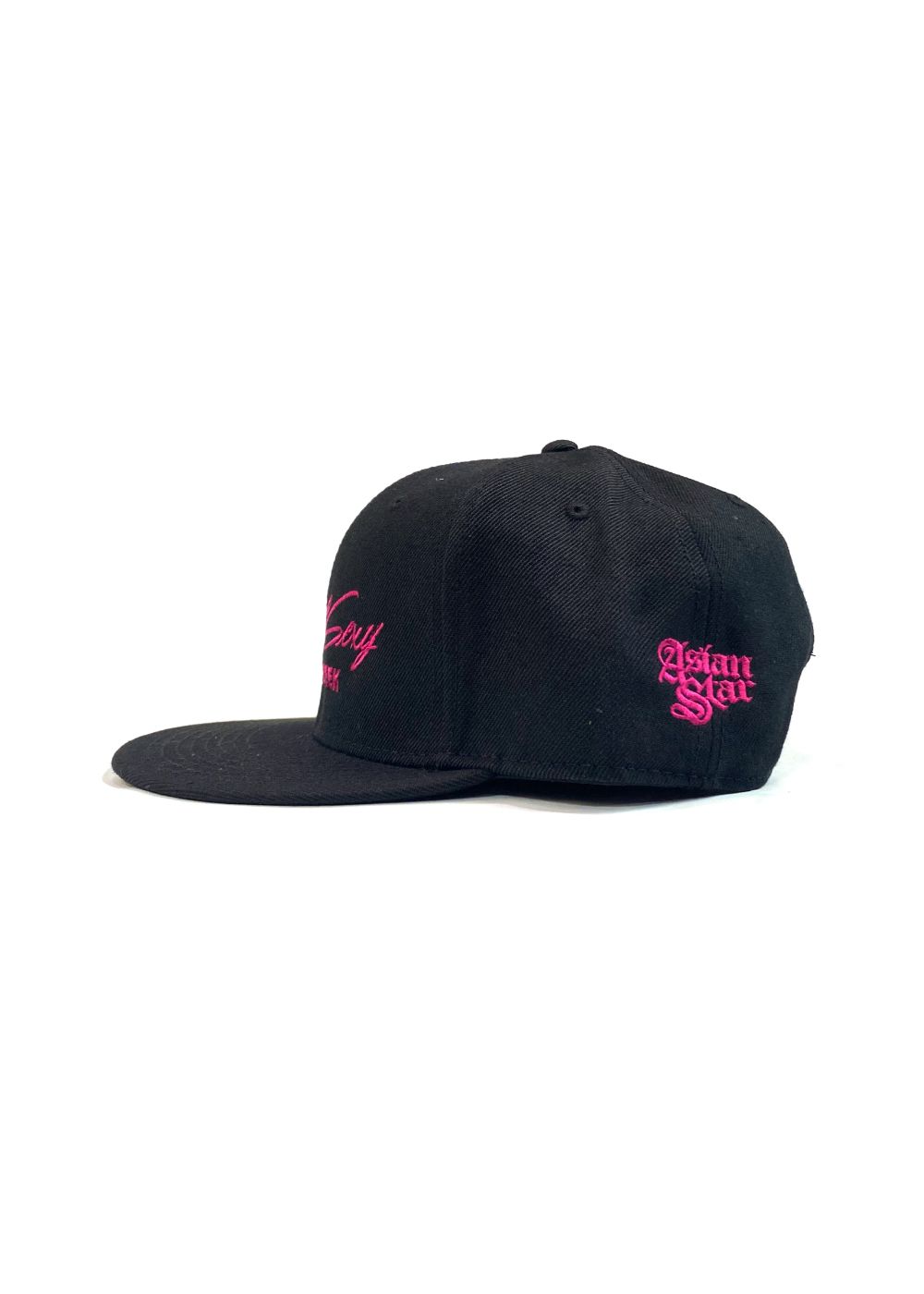 × ASIAN STAR SLOW&SEXY Baseball CAP (BLACK/PINK) / エイジアンスター コラボ 刺繍ロゴ ベースボールキャップ
