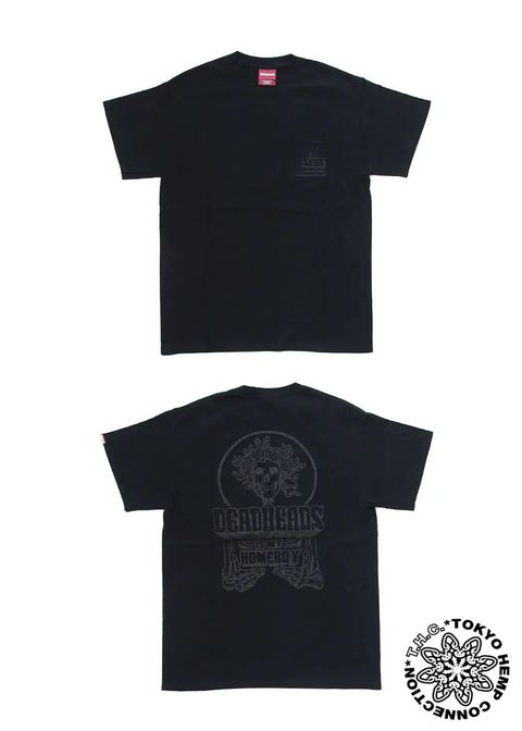 ×THC S/S TEE (BLACK) / TOKYO HEMP CONNECTION コラボポケT