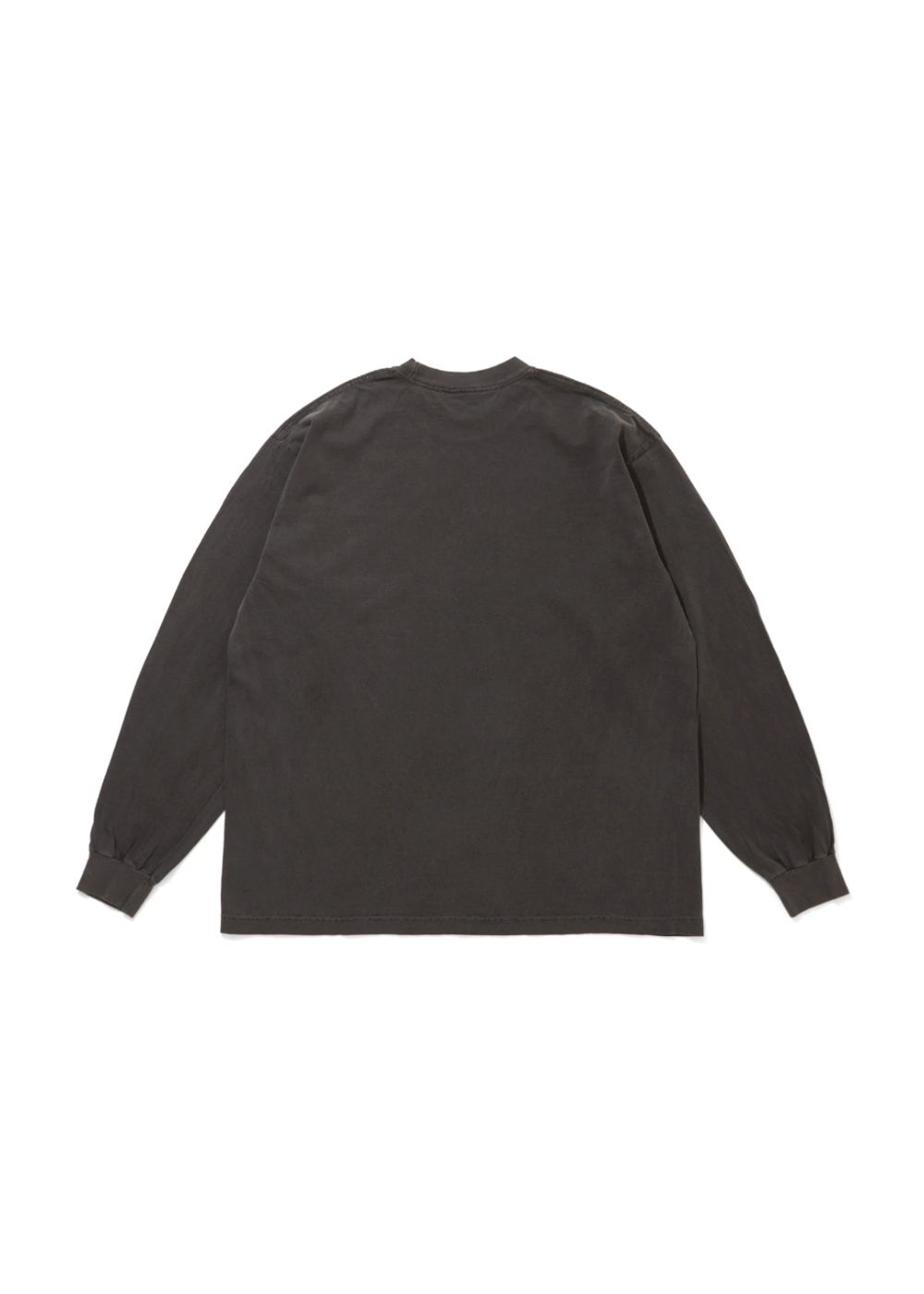 Logo L/S Tee-2 (D-GRAY) / ロゴ プリント ルーズフィット ロングスリーブ Tシャツ