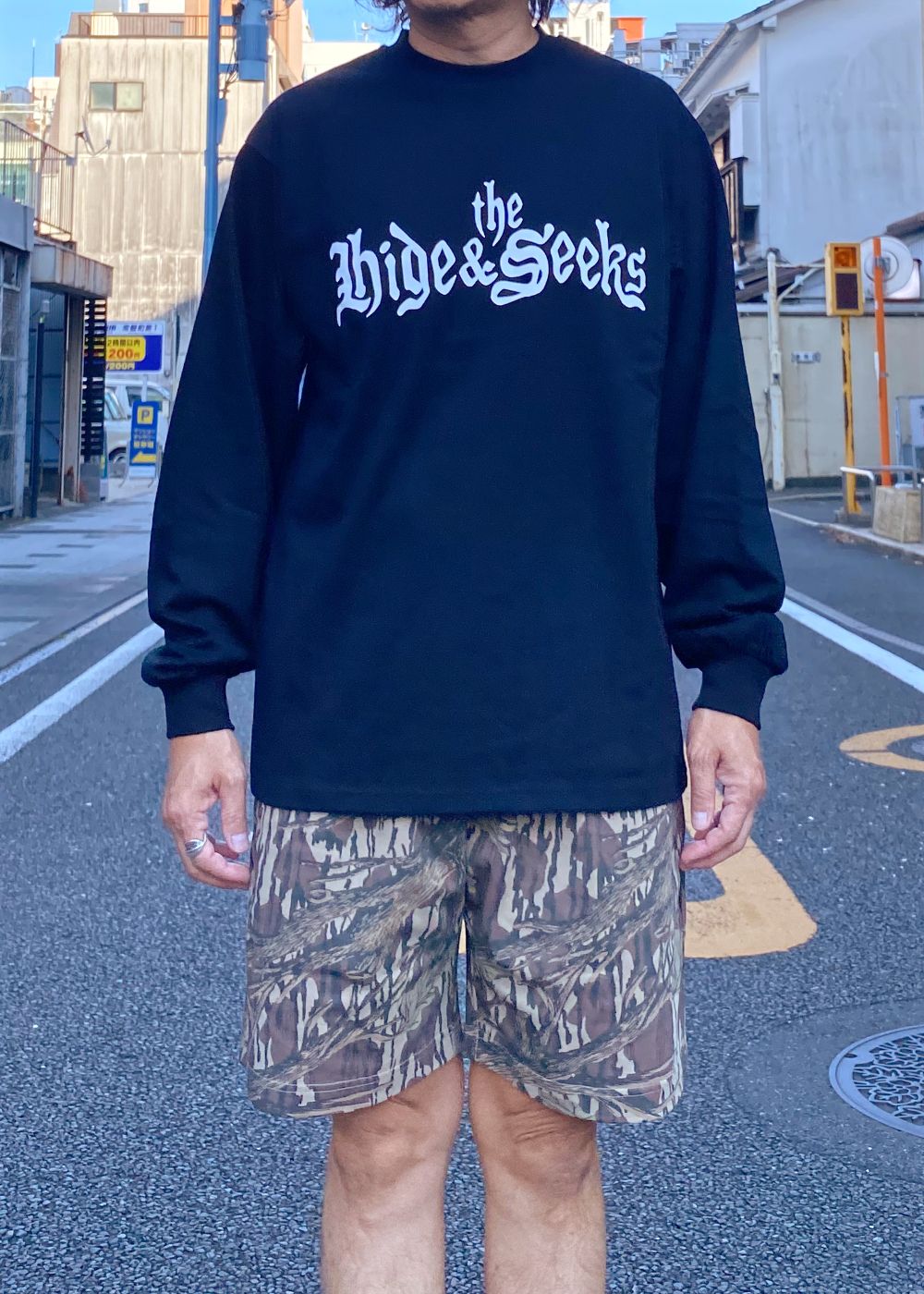 The H&S L/S Tee (BLACK) / 西浦徹 コラボ ロンT