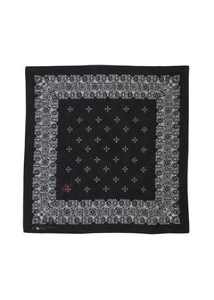 髑髏 BANDANA (BLACK-W) / ×横尾忠則 髑髏バンダナ柄 コラボ バンダナ