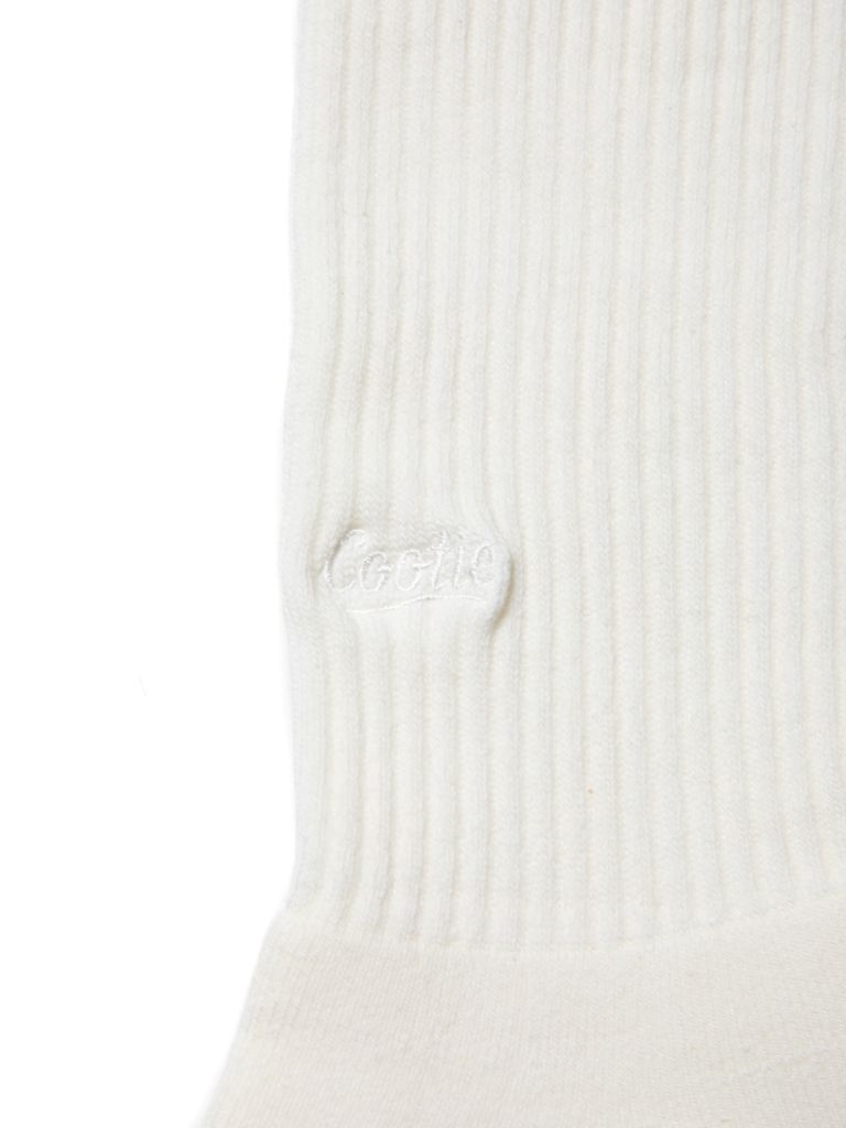 COOTIE - RAZA MIDDLE SOCKS (OFF WHITE) / ロゴ刺繍ジャガードソックス | LOOPHOLE