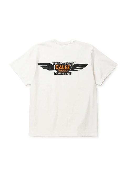 BINDER NECK WING LOGO VINTAGE TEE ＜NATURALLY PAINT DESIGN＞ (WHITE) / ×ナチュラリーペイント コラボ Tシャツ