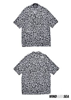 ×WDS Lips Leopard Print Open Collar SH (LGR) / ウィンダンシー コラボ レオパードリップ シャツ / セットアップ可能