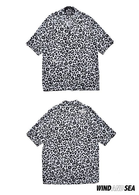 ×WDS Lips Leopard Print Open Collar SH (LGR) / ウィンダンシー コラボ レオパードリップ シャツ / セットアップ可能
