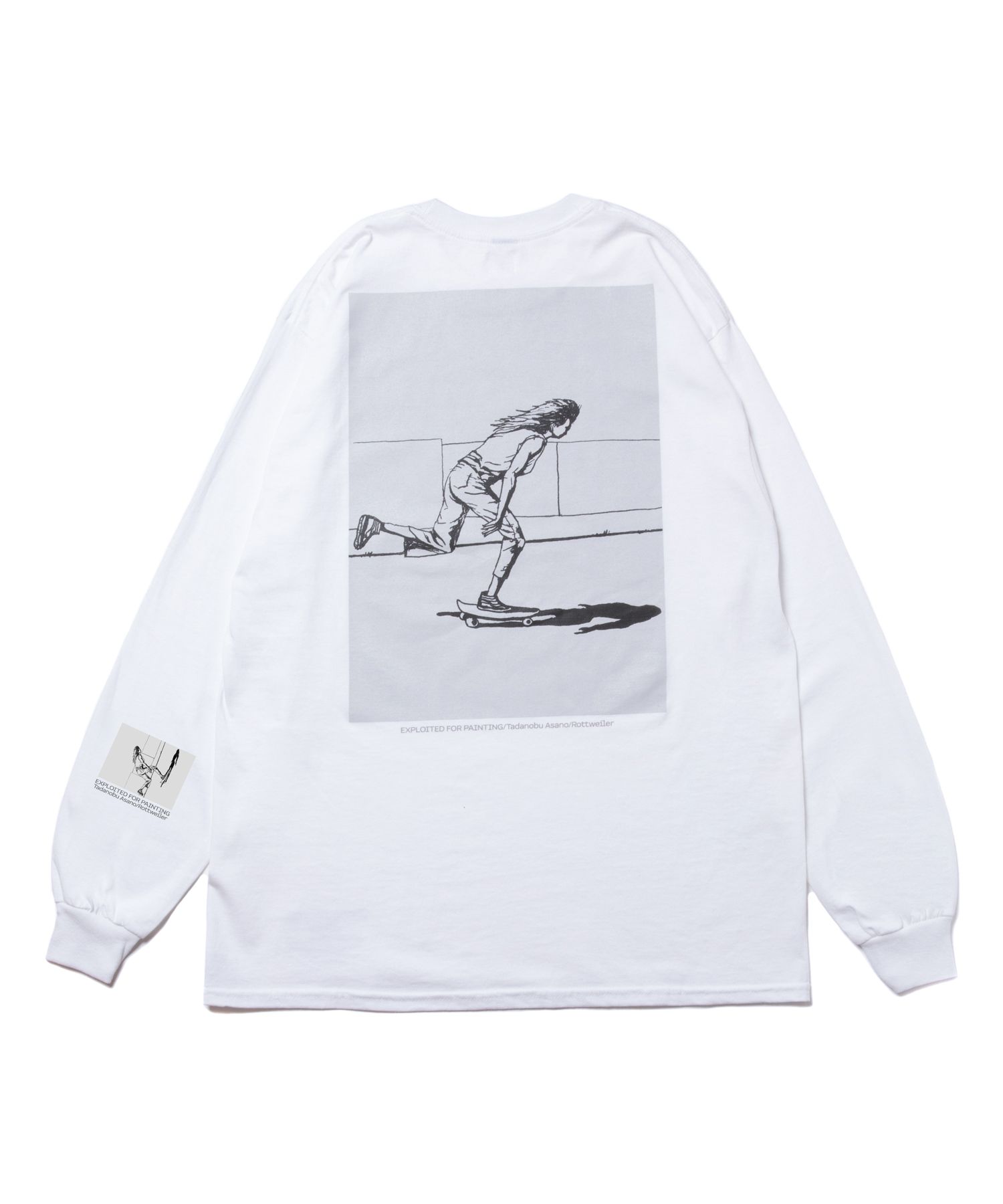 × Tadanobu Asano SKATER LS TEE (WHITE) / 浅野忠信 コラボロンT (スケーター)