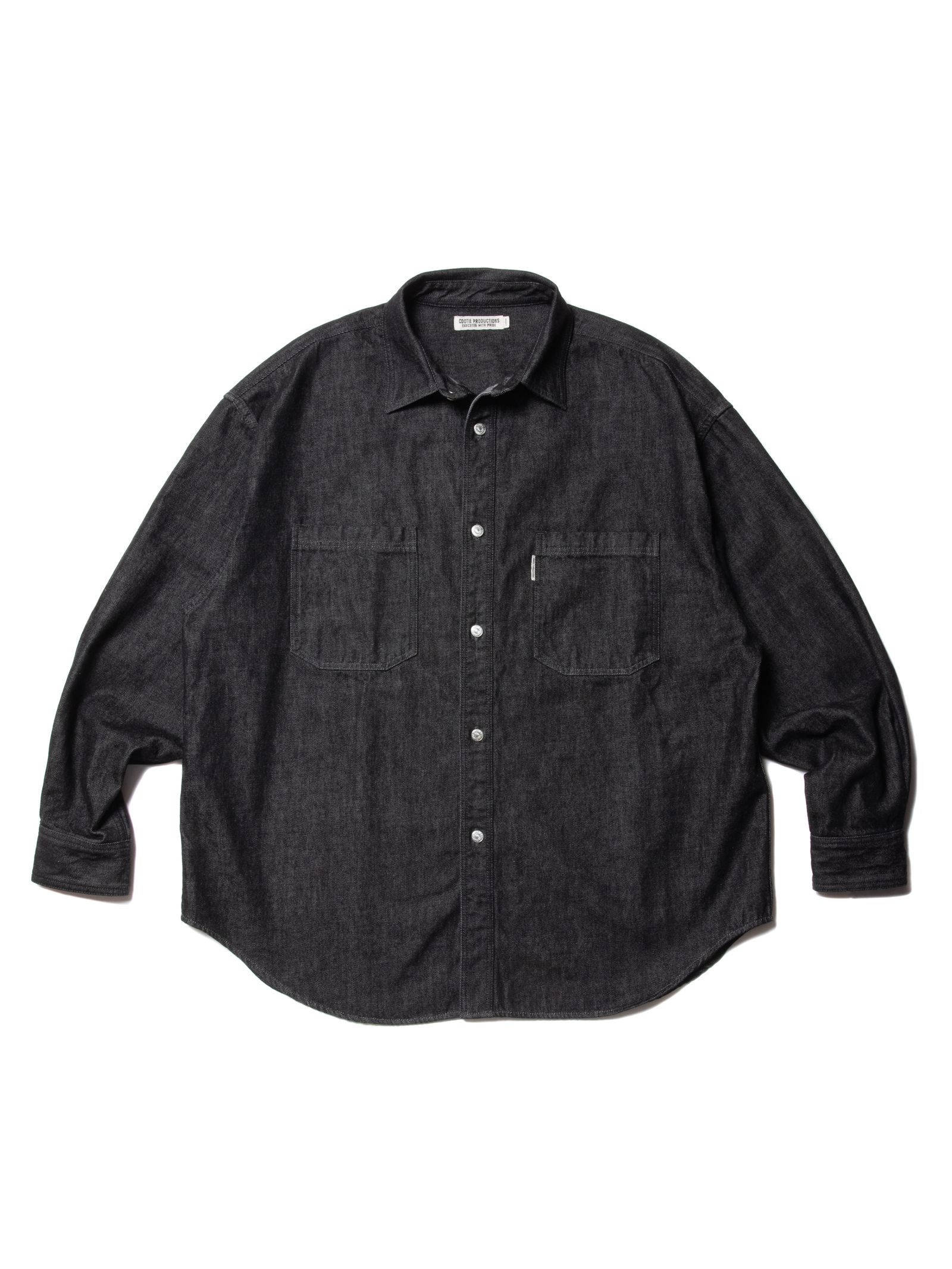 COOTIE PRODUCTIONS - Denim Work Shirt (BLACK 1 WASH) / デニム