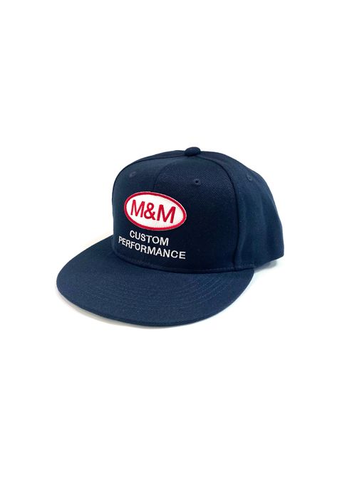 Flat Visor Cap (NAVY) / ロゴ ワッペン ベースボール キャップ