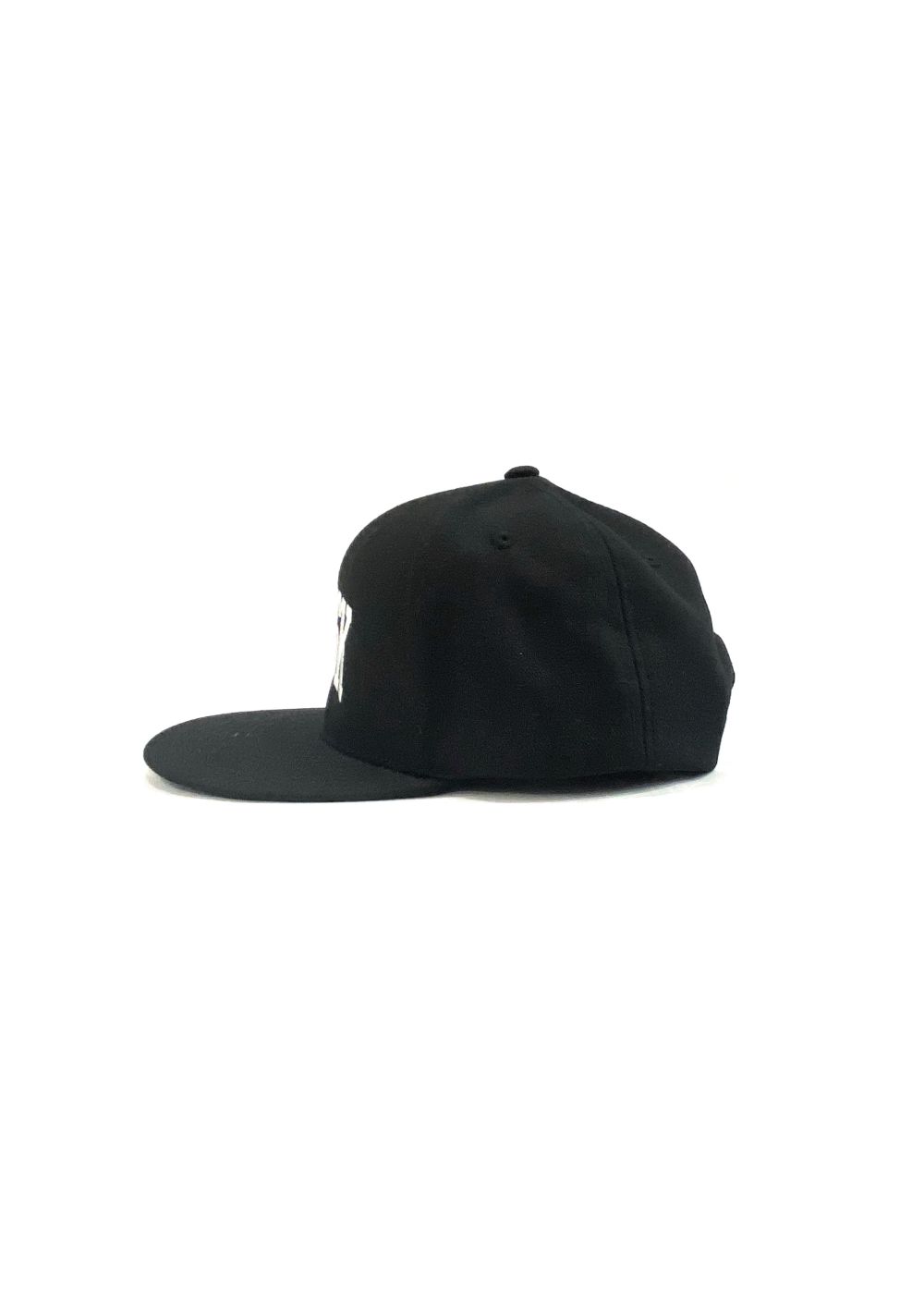 College Baseball CAP (BLACK×WHITE) / 刺繍ロゴ ベースボールキャップ